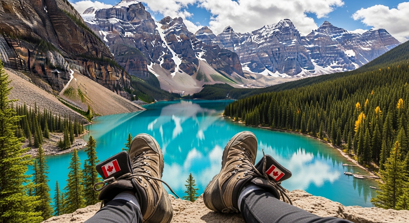 **Alt Text:** Stunning Canadian mountain and lake landscape, perfect for exploring with the **best multi-park passes Canada 2025**.