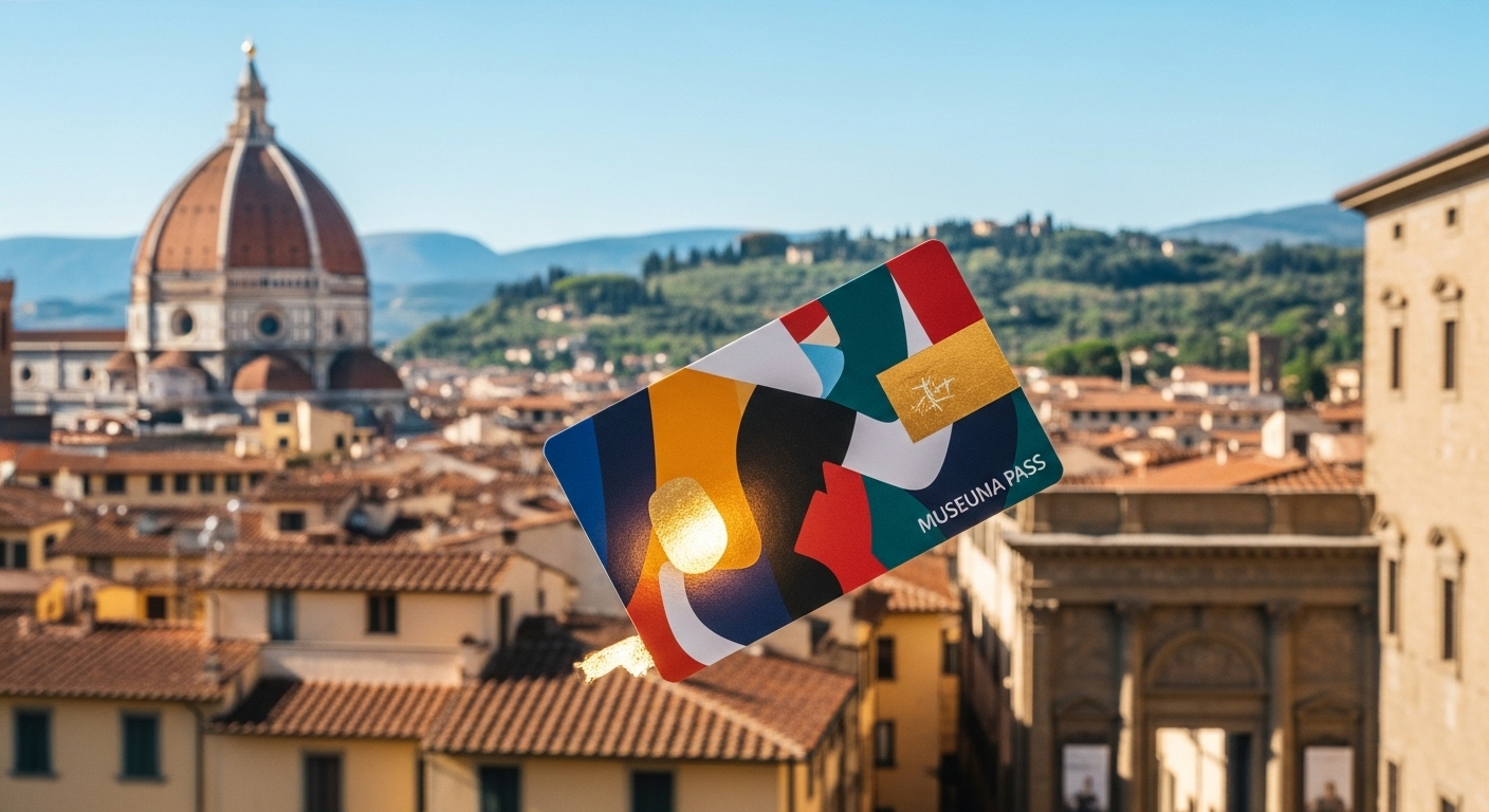 Here are a few options, choose the one that best matches the *actual* image content: **Option 1 (Likely general Florence landmark):** Florence Duomo and historic cityscape under a clear sky, highlighting the best Florence and Tuscany museum passes. **Option 2 (Focus on a broader view):** Panoramic view of Florence with the Duomo, illustrating the best Florence and Tuscany museum passes. **Option 3 (If it includes a Tuscan element too):** Scenic view of Florence's Ponte Vecchio and Tuscan hills, representing the best Florence and Tuscany museum passes. **Key elements used:** * **Descriptive:** Florence Duomo and historic cityscape under a clear sky * **Keyword:** best Florence and Tuscany museum passes (or a very close variation) * **Natural integration:** highlighting, illustrating, representing connect the image to the topic. * **Concise:** Gets the point across without being overly long.