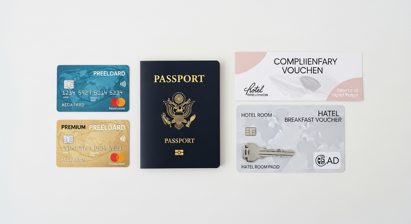 A collection of top hotel rewards card perks, including a credit card with automatic elite status.