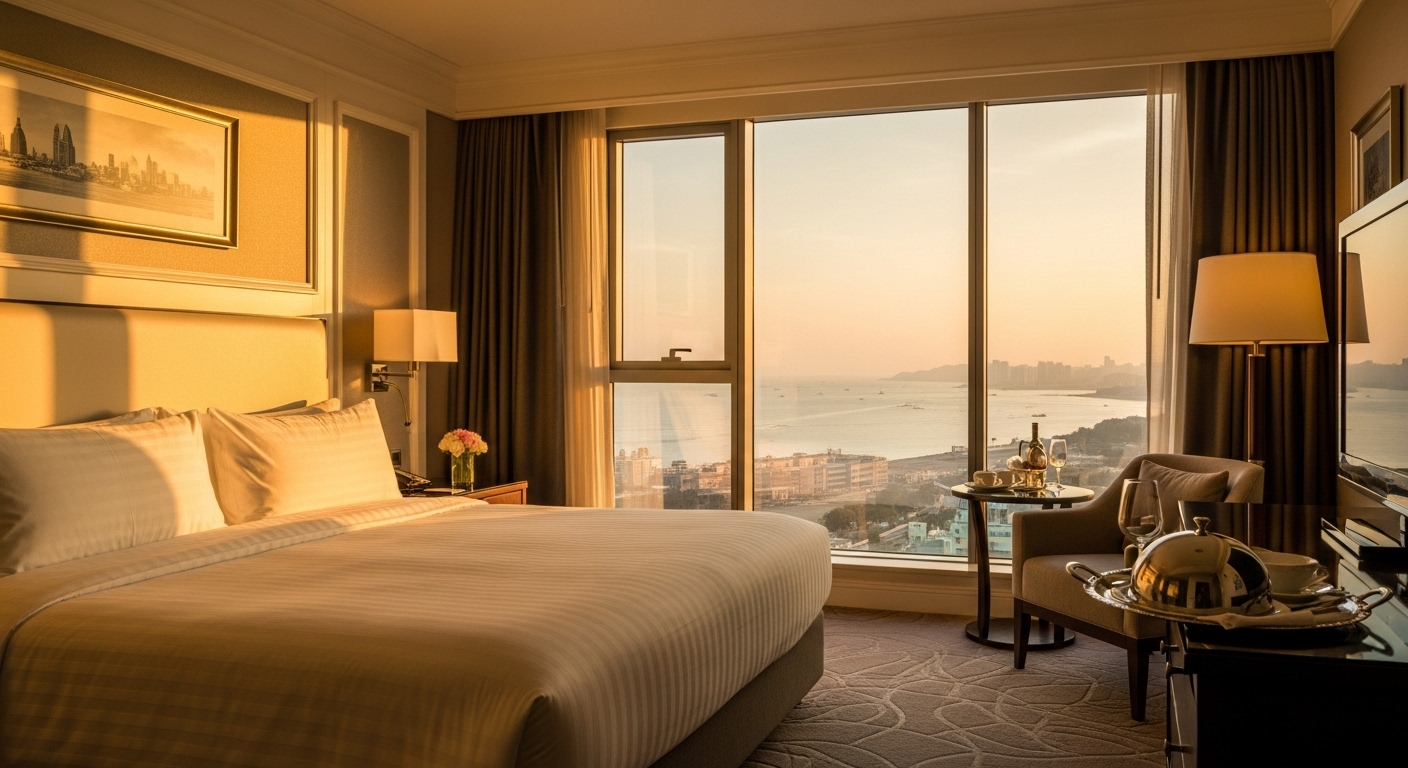 **Option 1 (Focus on the experience):** Elegant hotel room representing the **best hotel loyalty program for value** for 2024. **Option 2 (Focus on the tools/comparison):** Collection of hotel loyalty cards and a smartphone, highlighting the **best hotel loyalty program for value** for 2024 travelers. I recommend **Option 1** as it's more evocative for a featured image and still very descriptive and keyword-rich.