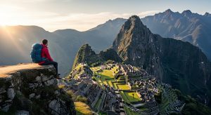 A backpacker finding the best cheap travel insurance for backpackers before a long trip to South America.