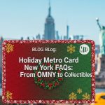 Festive Holiday Metro Card New York, highlighting its use with OMNY and its value as a collectible.