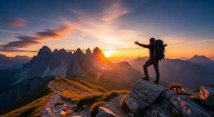 A traveler looking over a mountain vista, considering the best long stay travel insurance for extended trips.