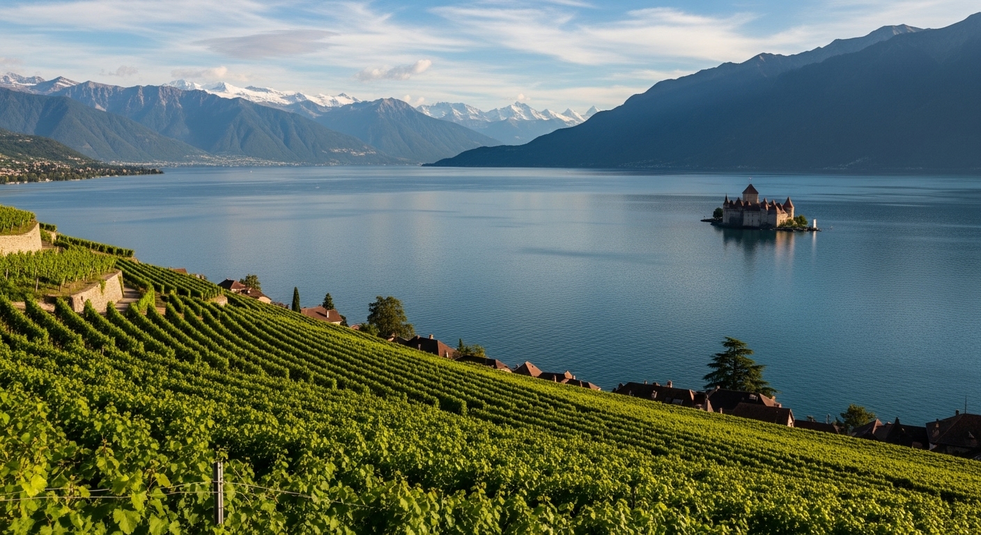 A view of Lake Geneva, an area to consider when comparing the Swiss Travel Pass vs the Lake Geneva regional pass