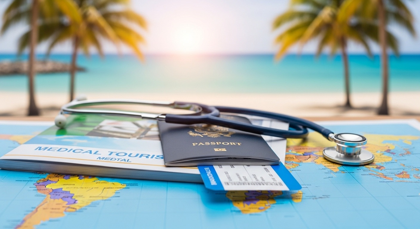 Here are a few options, choose the one that best fits the *actual* visual of your featured image: **Option 1 (General, good for conceptual images):** Passport, medical documents, and a globe, illustrating the **best travel insurance for medical tourism** options for international patients. **Option 2 (Focus on planning/preparation):** Hands reviewing travel and medical forms, emphasizing the need for the **best travel insurance for medical tourism**. **Option 3 (More direct and concise):** Secure international travel with the **best travel insurance for medical tourism**. (Assumes the image conveys security or travel planning) **Key elements used:** * **Descriptive:** Mentions elements likely in a featured image (passport, documents, globe, hands). * **Keyword:** Seamlessly integrates best travel insurance for medical tourism. * **Concise:** Keeps it short and to the point. * **Contextual:** Relates directly to the blog post's topic.