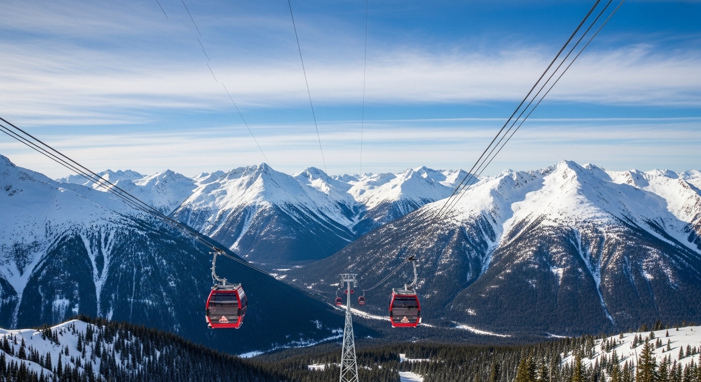 View from the Peak 2 Peak Gondola, a key attraction for Whistler Edge Card holders. 