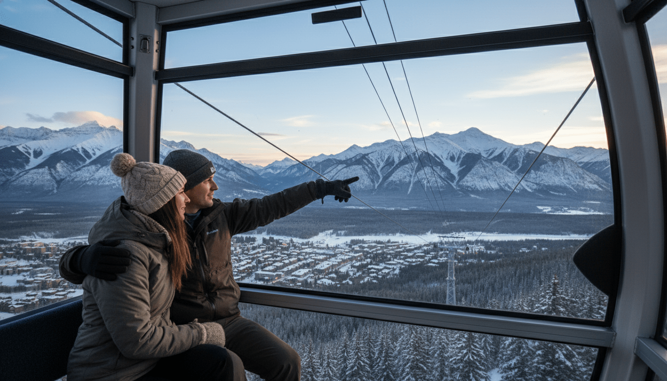 Best time to visit Banff 2026 couple view