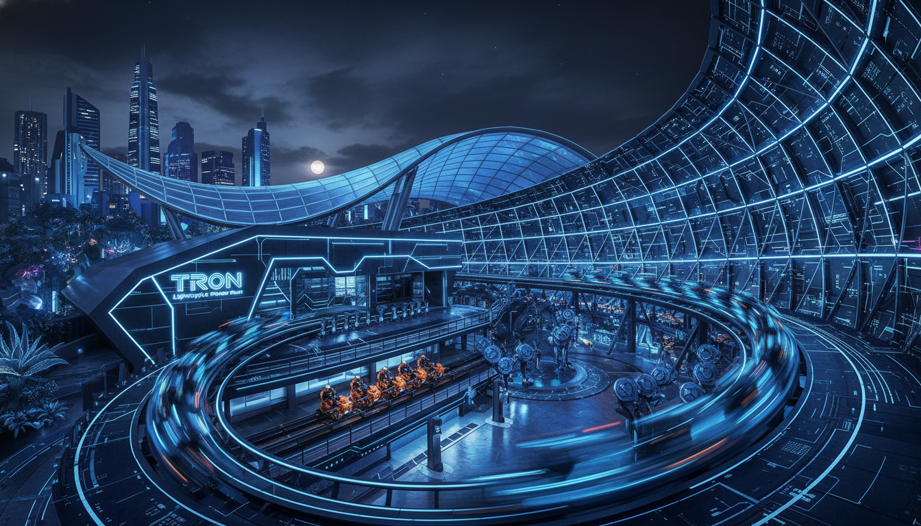The TRON coaster at Shanghai Disney, a key data point in this disney ticket cost comparison.