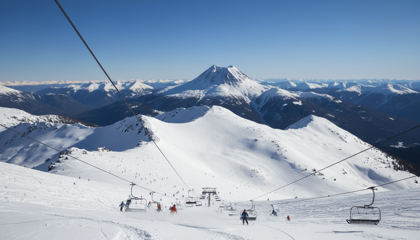 Expert skiers dropping into Whistler Bowl, a key zone for mastering the slopes at Whistler Blackcomb.