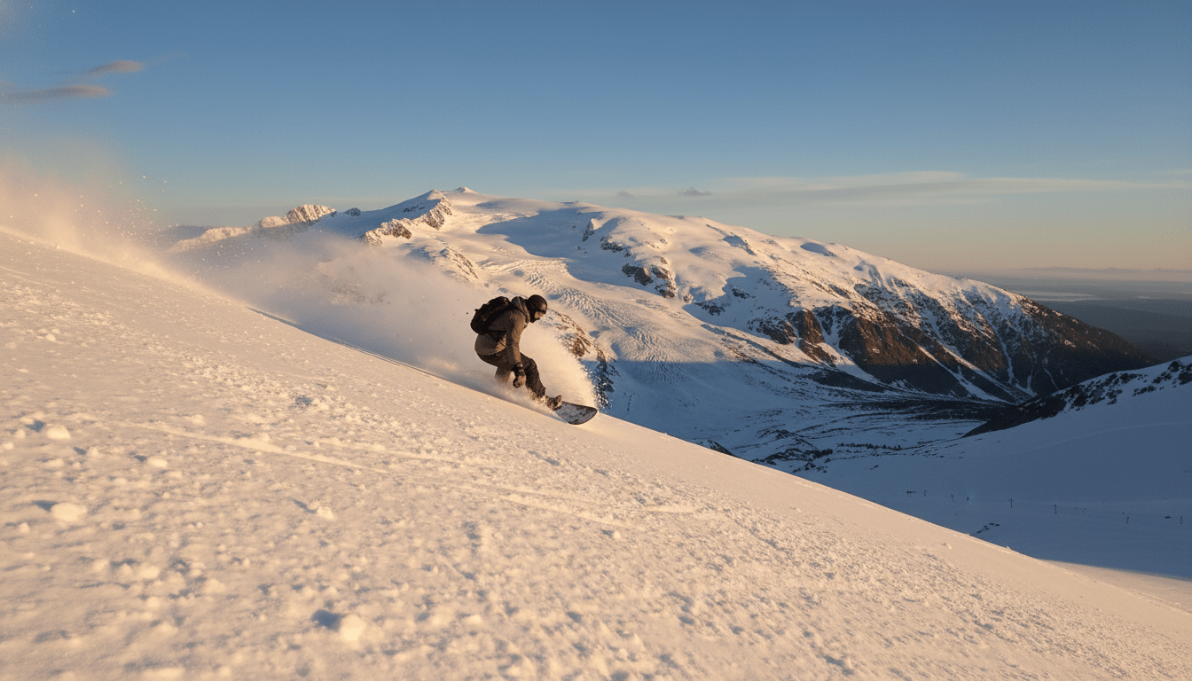 Advanced snowboarding Whistler Blackcomb in sunny spring conditions, part of an expert's itinerary.